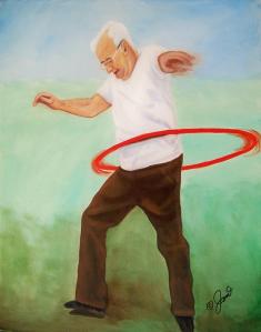 old man hulla hoop
